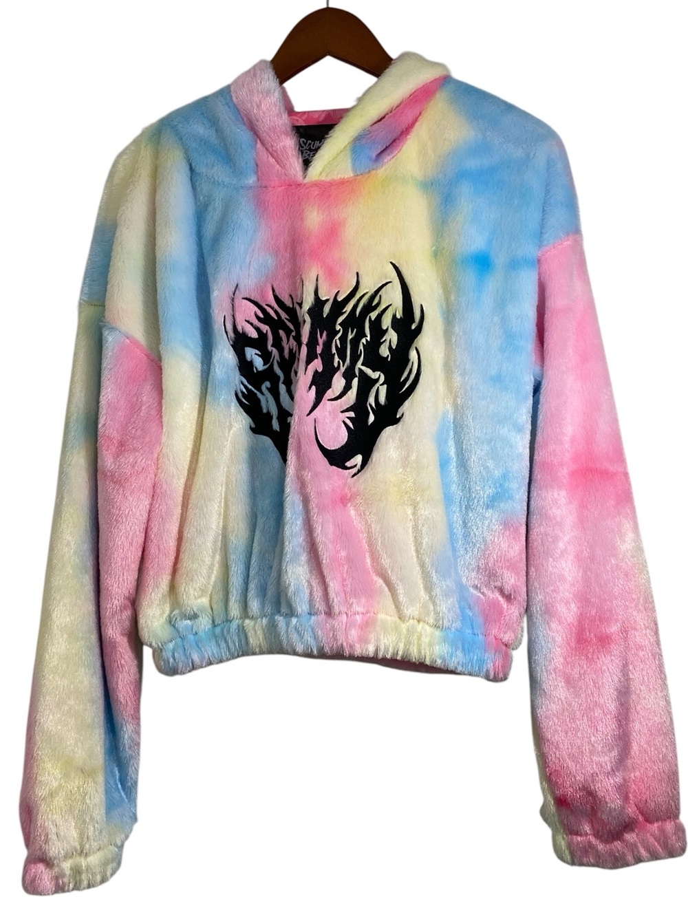 Scummy Bears Plush Crop Hoodie